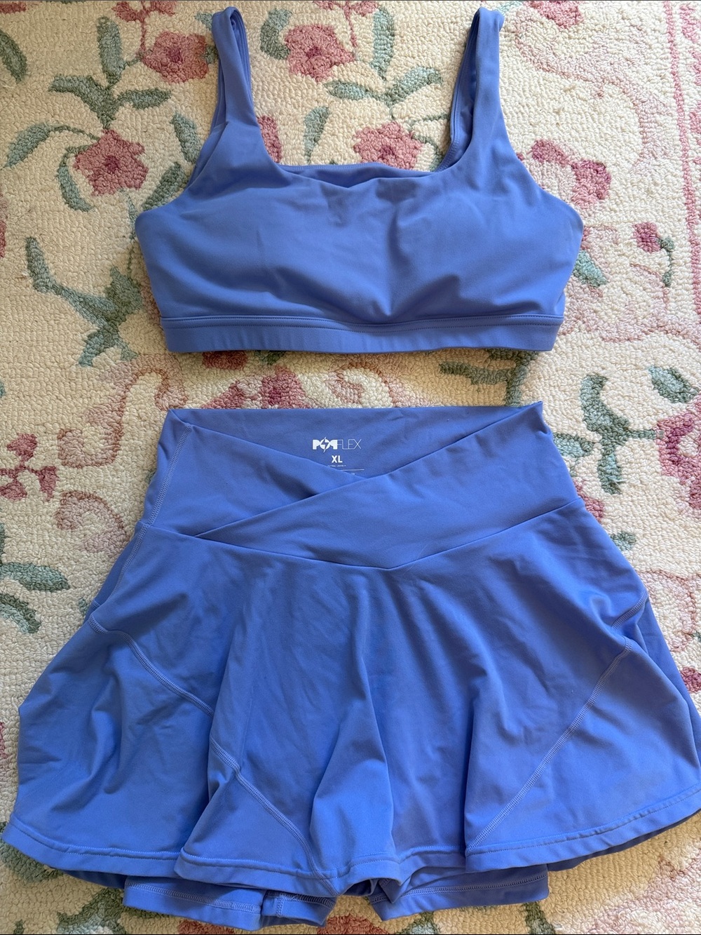 POPFLEX set Tone Bra & Twirl skort- Nordic Blue (XL)